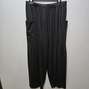 Halara MidRise Drawstring Side Pocket Palazzo Flowy Wide Leg Pants Size L Womens